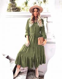 Šaty - kód 6522 - olivová  zelená