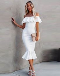 Šaty - kód 9726 - 2 - biela