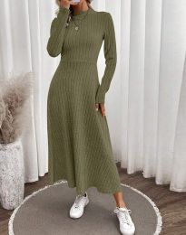 Šaty - kód 33022 - olivovo zelená